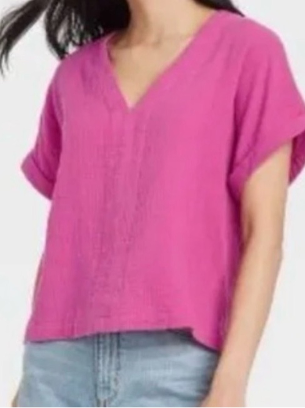 universal threads pink v neck top size m